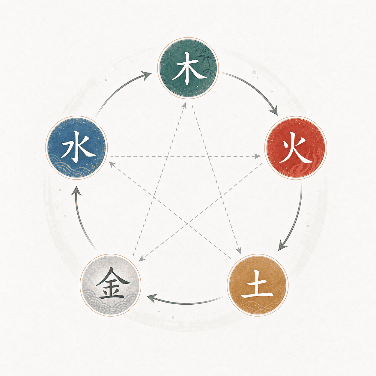 五行相生相克图
